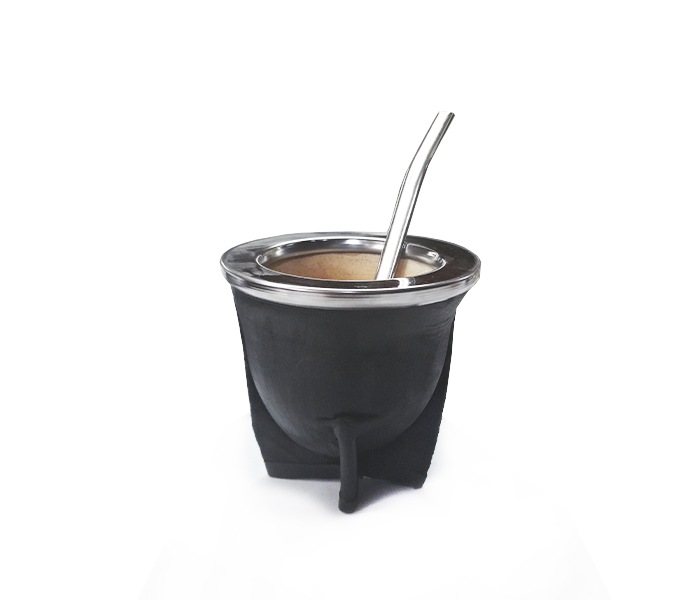 Mate Vidrio forrado en cuero vacuno