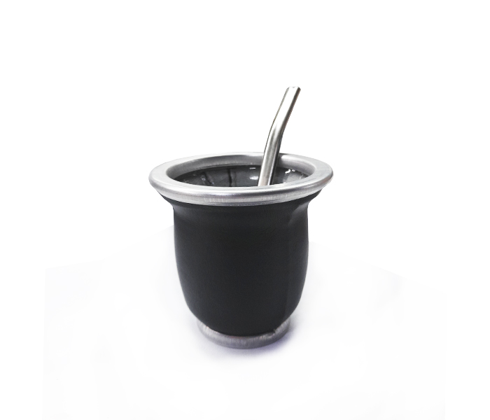 Mate Vidrio forrado en cuero vacuno