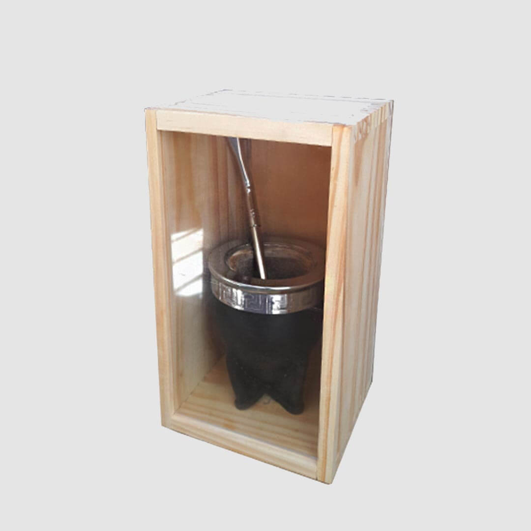 Mate Vidrio forrado en cuero vacuno